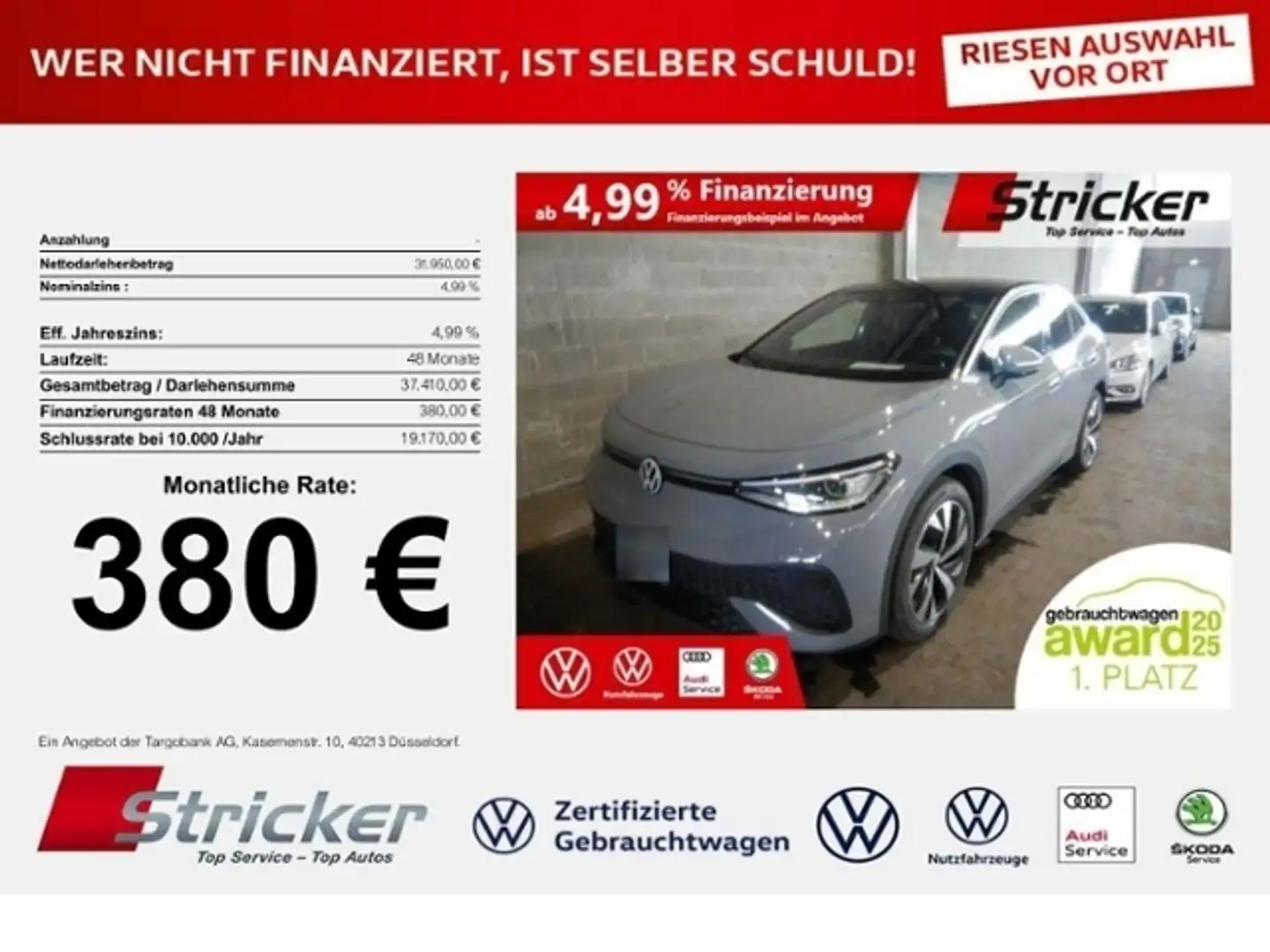 Volkswagen ID.5 Pro Performance 150/77 380,-ohne Anzahlung Travel Gris - 1
