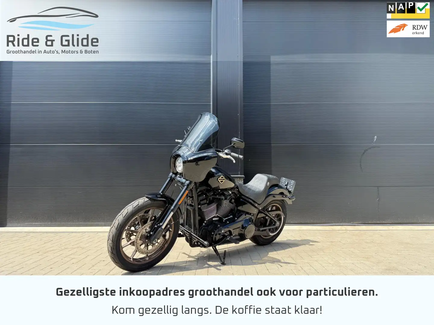 Harley-Davidson Lowrider S Chopper 114 FXLR hele dikke bike 2021 abs fob Zwart - 1