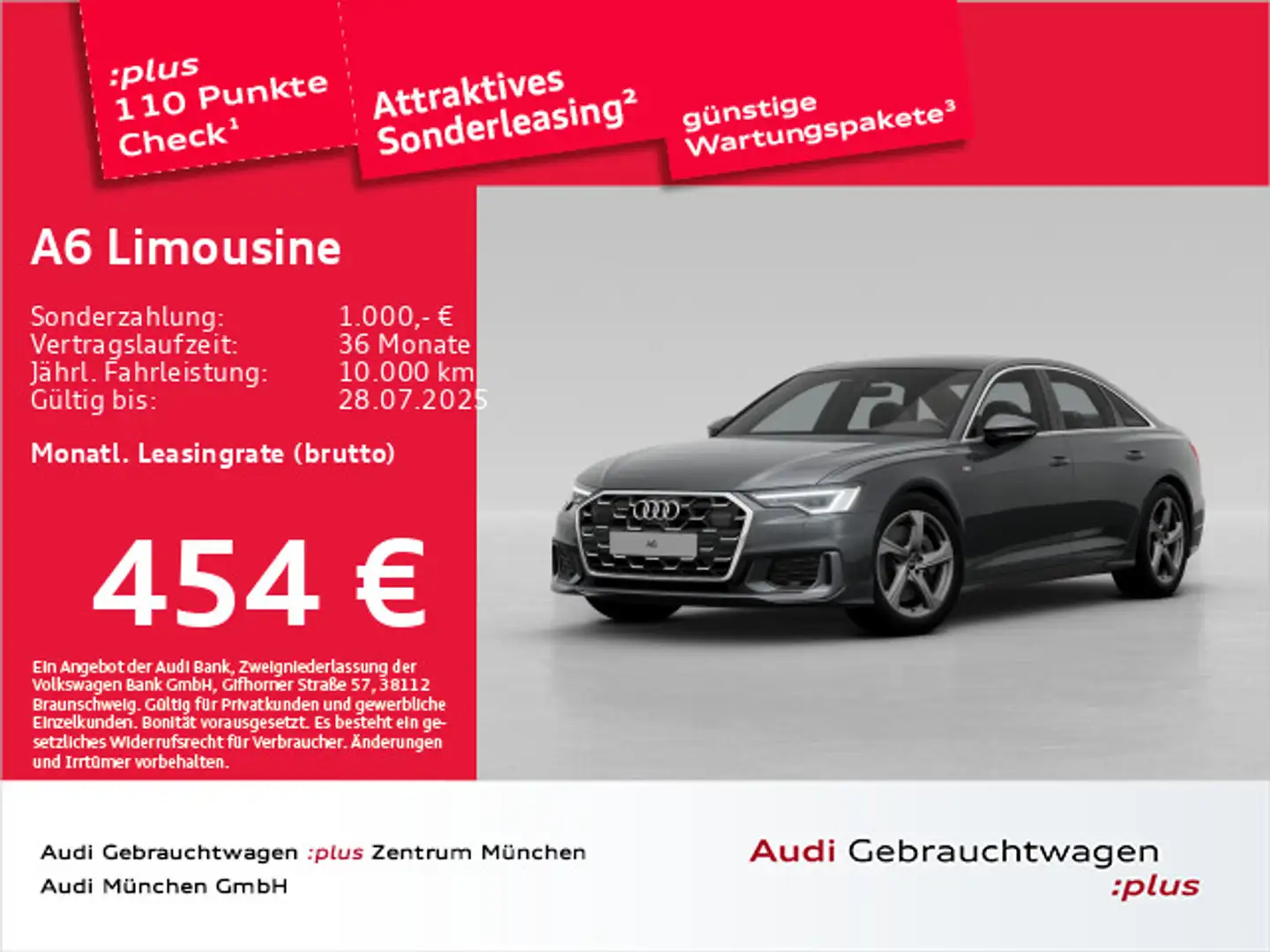 Audi A6 55 TFSI qu. S tronic S line Pano/AH Grau - 1