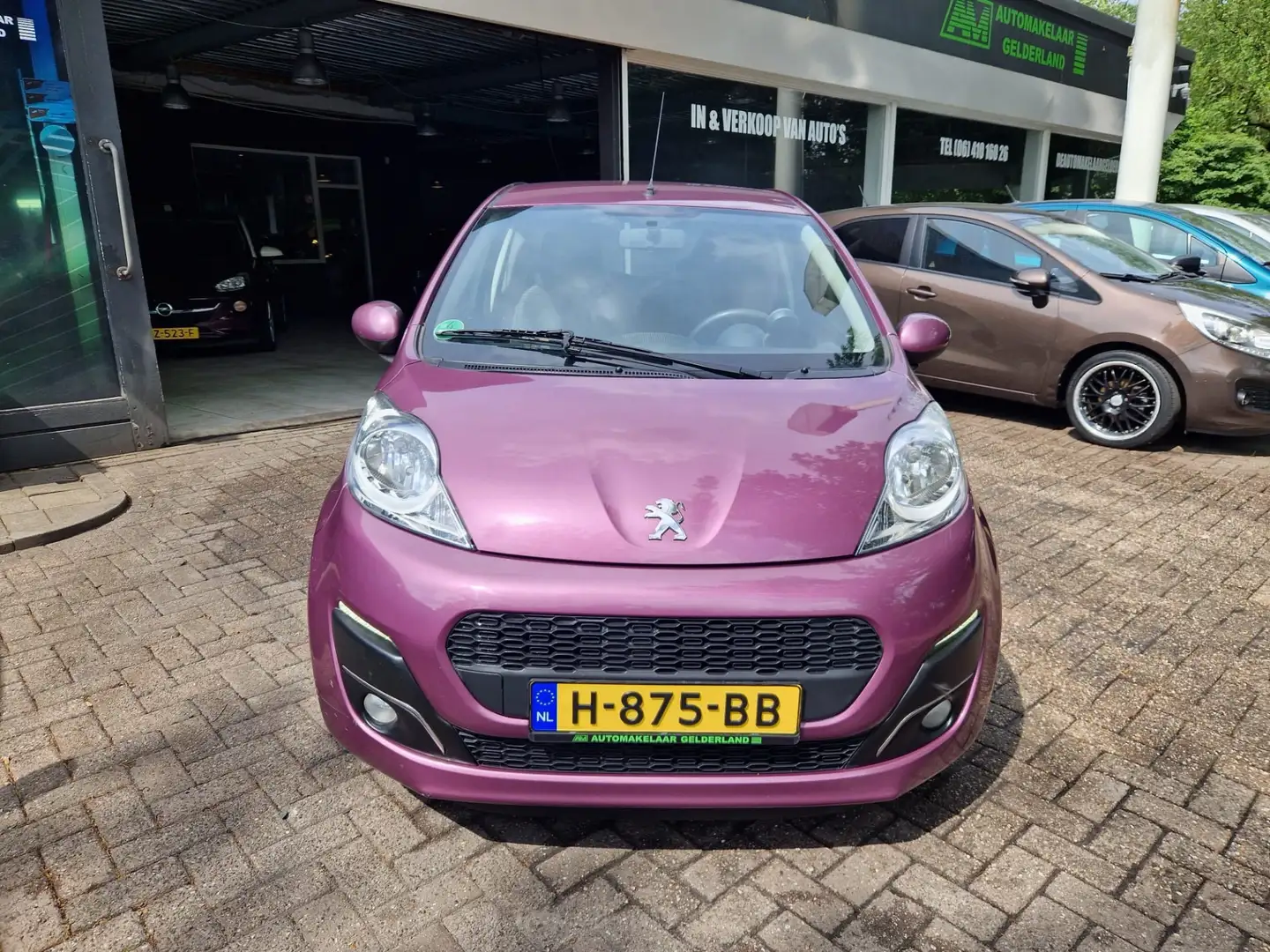 Peugeot 107 1.0 Active 12MND GARANTIE|NW APK|AIRCO|ELEC RAMEN Paars - 2