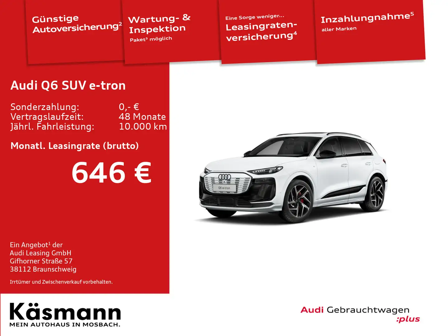 Audi Sonstige Q6 e-tron performance S line AHK PANO HUD 360° Weiß - 2