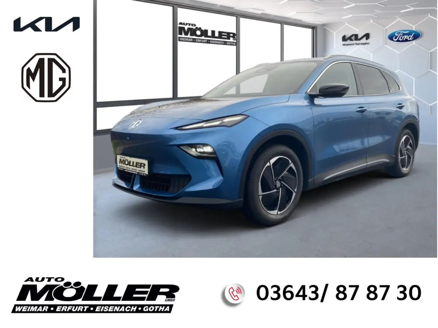 MG MGS5 EV Luxury Long Range 64kWh Leder 360°LED WP Navi Blau - 1