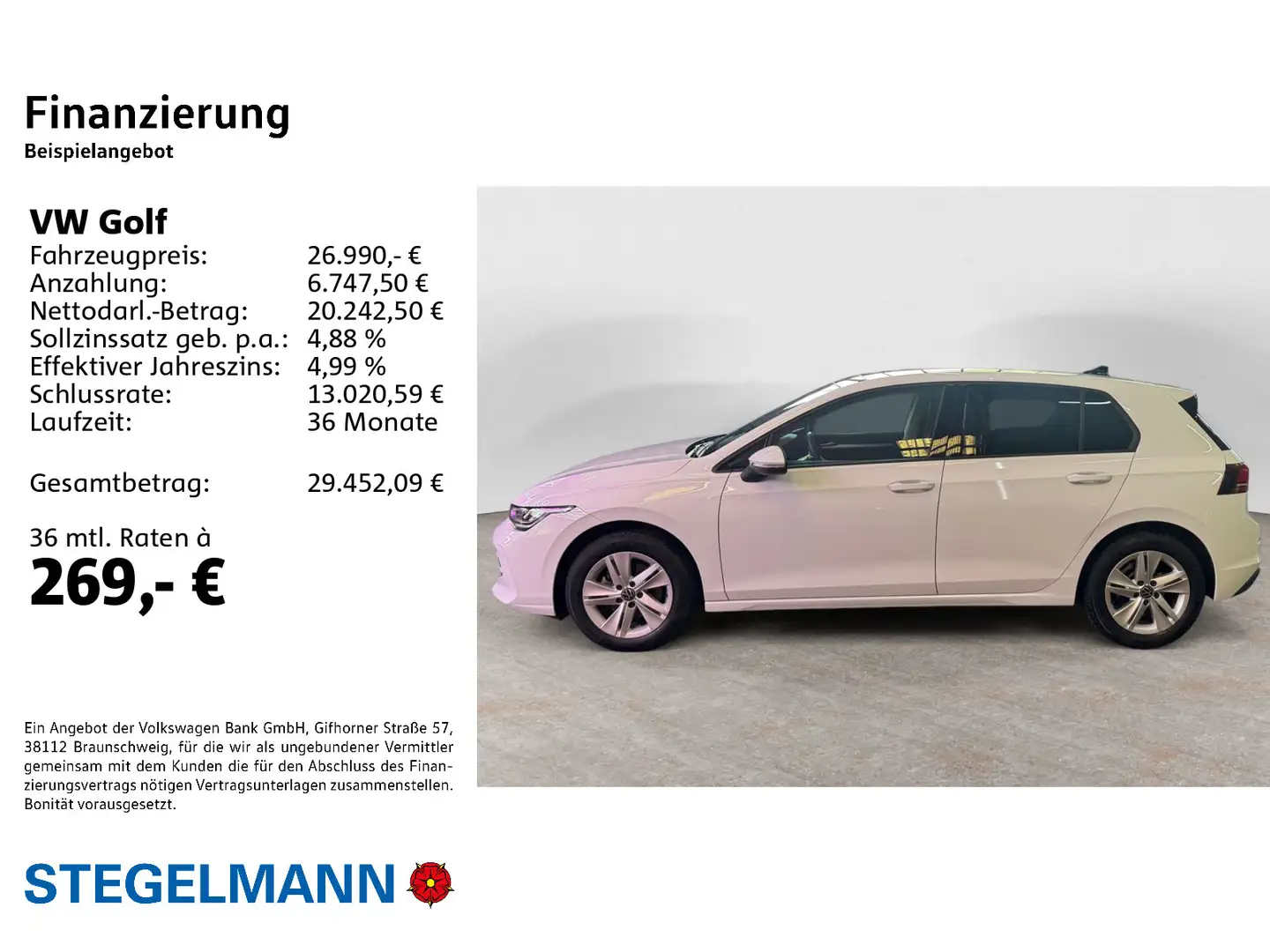 Volkswagen Golf VIII 1.5 eTSI DSG Facelift Life *Pano*LED*N Blanc - 2