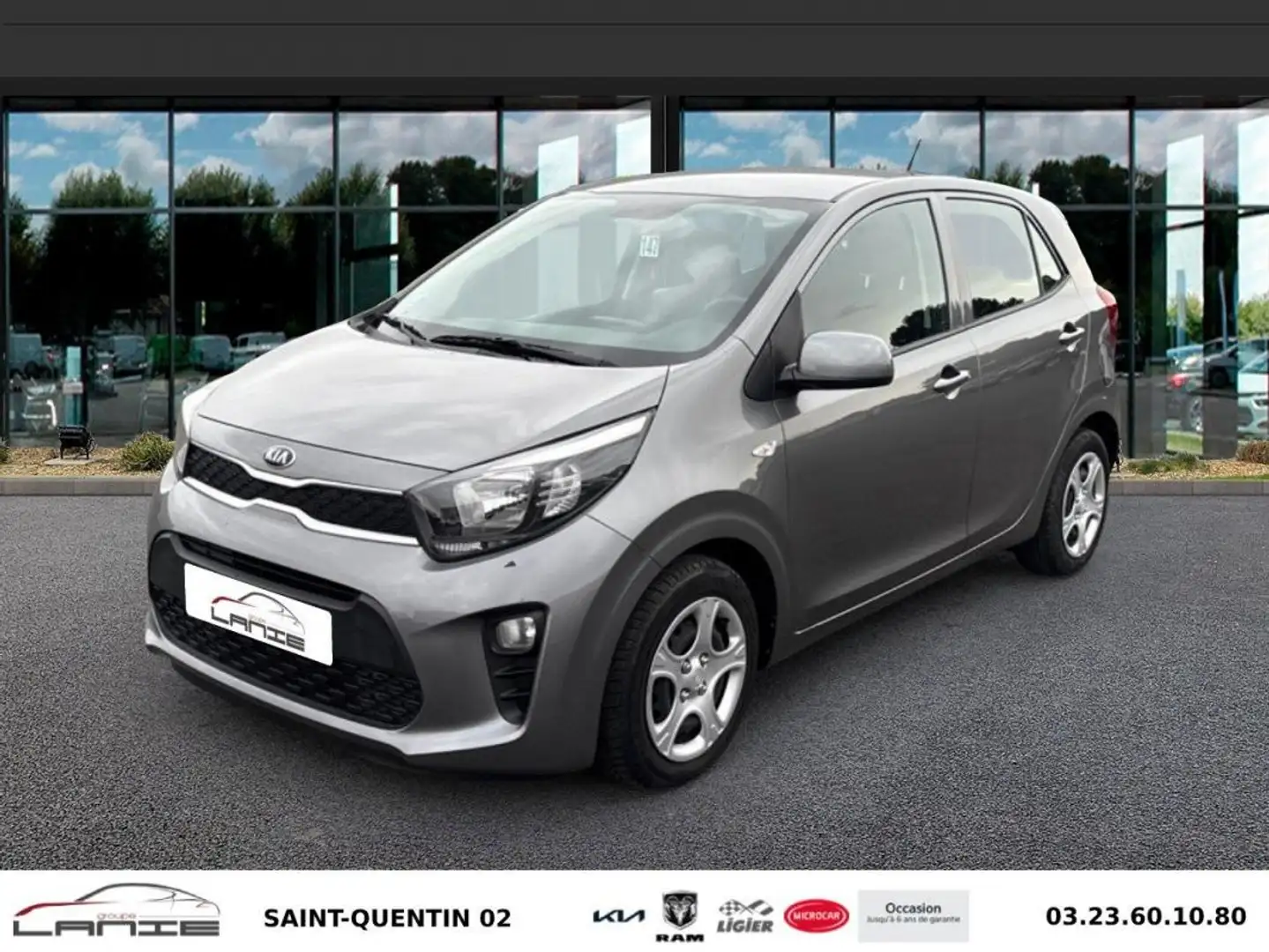 Kia Picanto 1.0 DPi 67ch ISG BVM5 Active Gris - 1