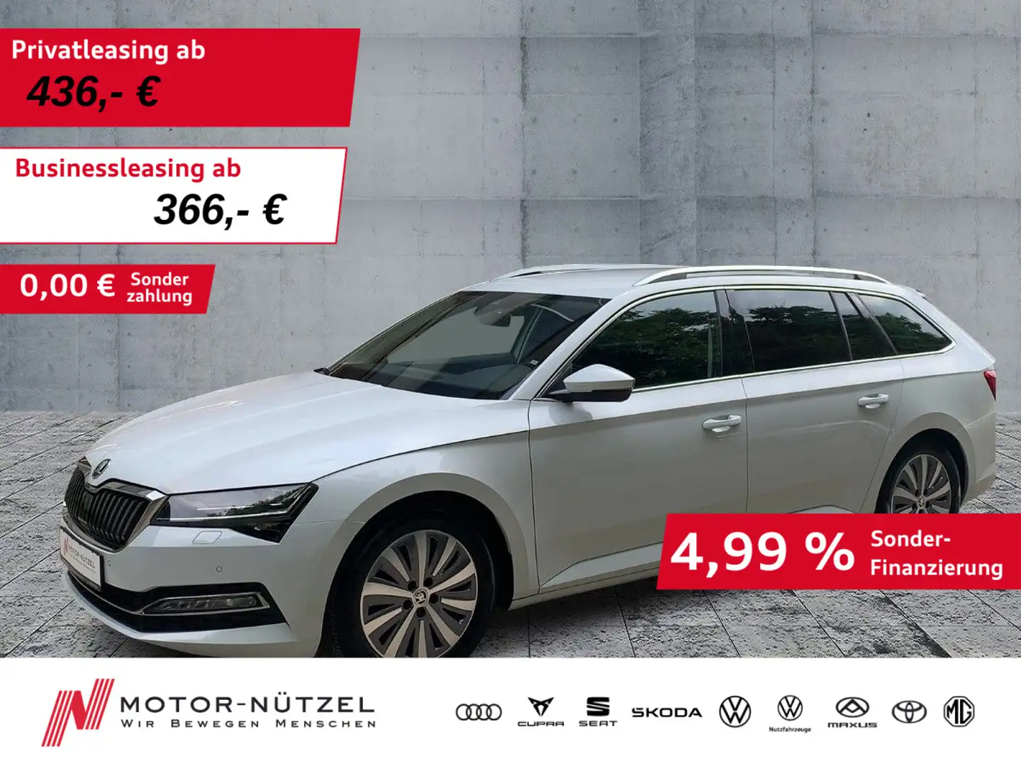Skoda Superb Combi 2.0TSI DSG STYLE MATRIX+NAV+ACC+AHK Weiß - 1