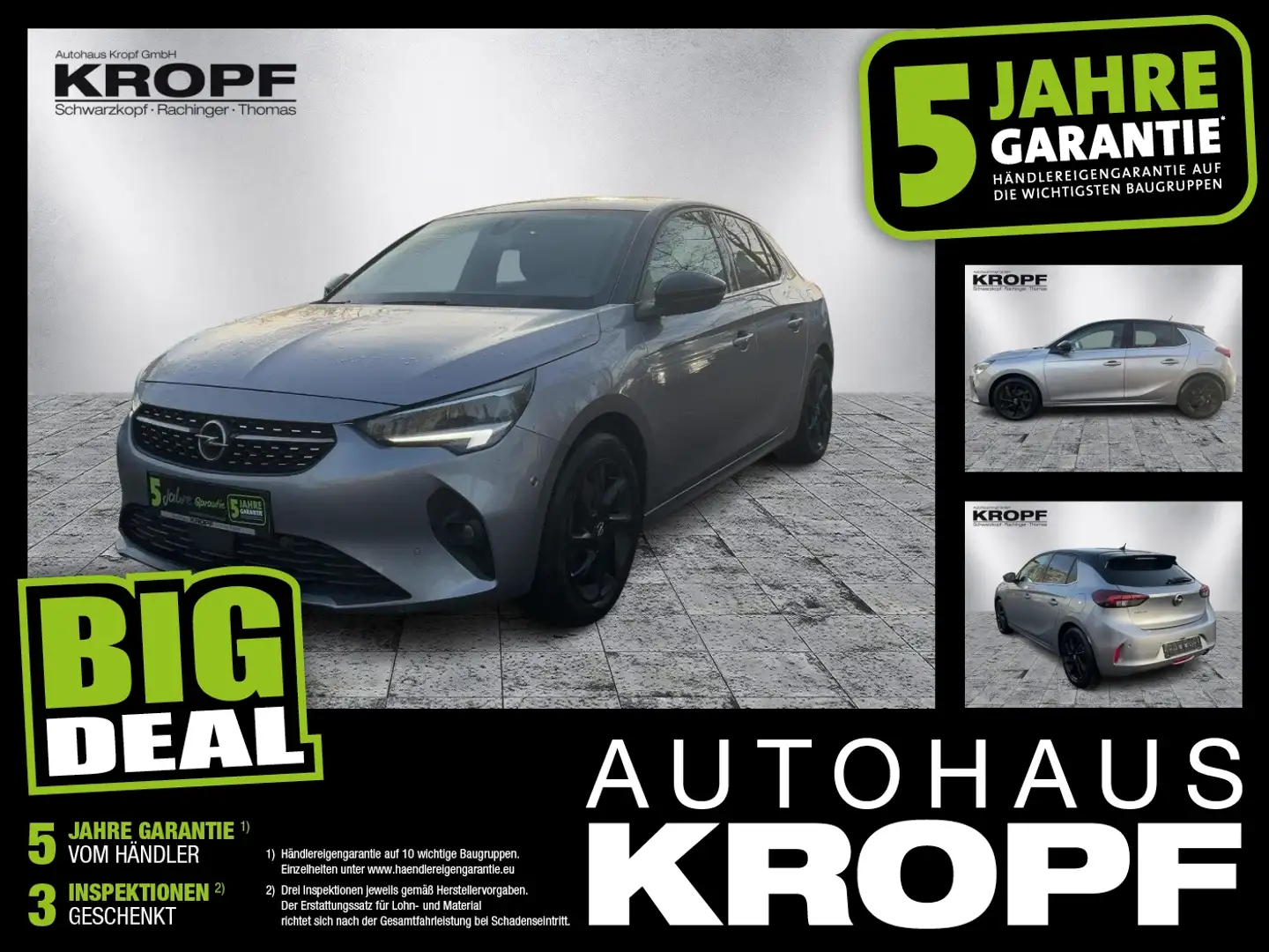 Opel Corsa F 1.2 Turbo Elegance FIN ab 2,99% LED+SHZ Gris - 1