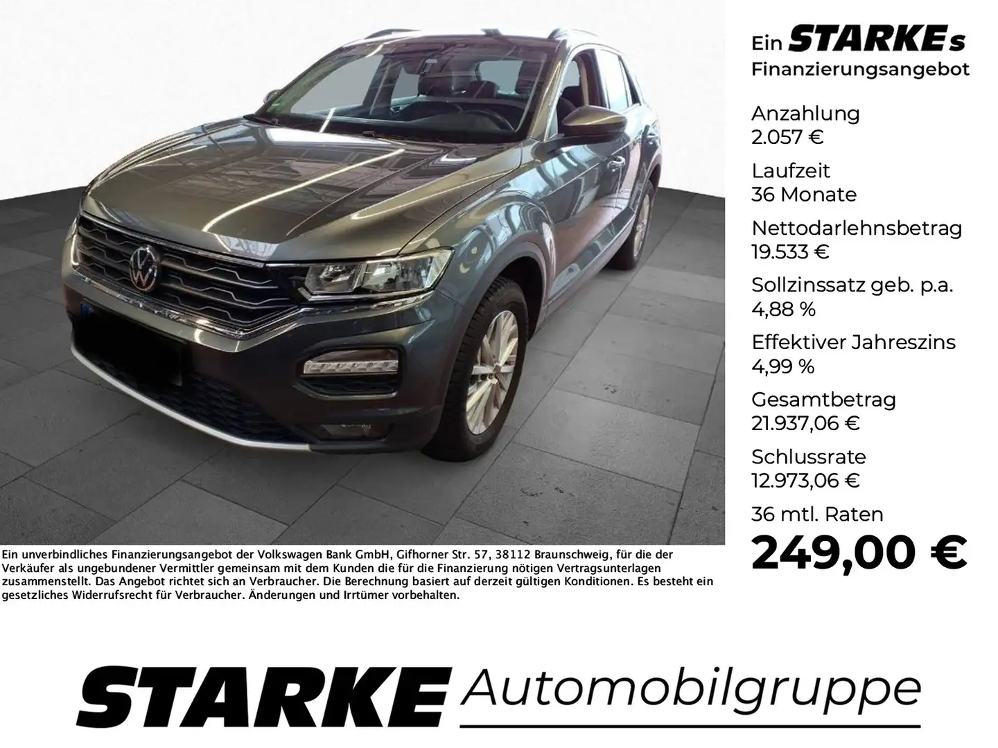 Volkswagen T-Roc 1.5 TSI DSG Style Gris - 1