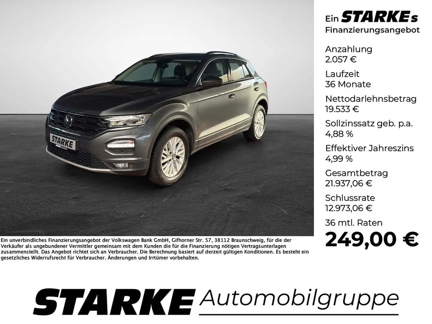 Volkswagen T-Roc 1.5 TSI DSG Style Gris - 1