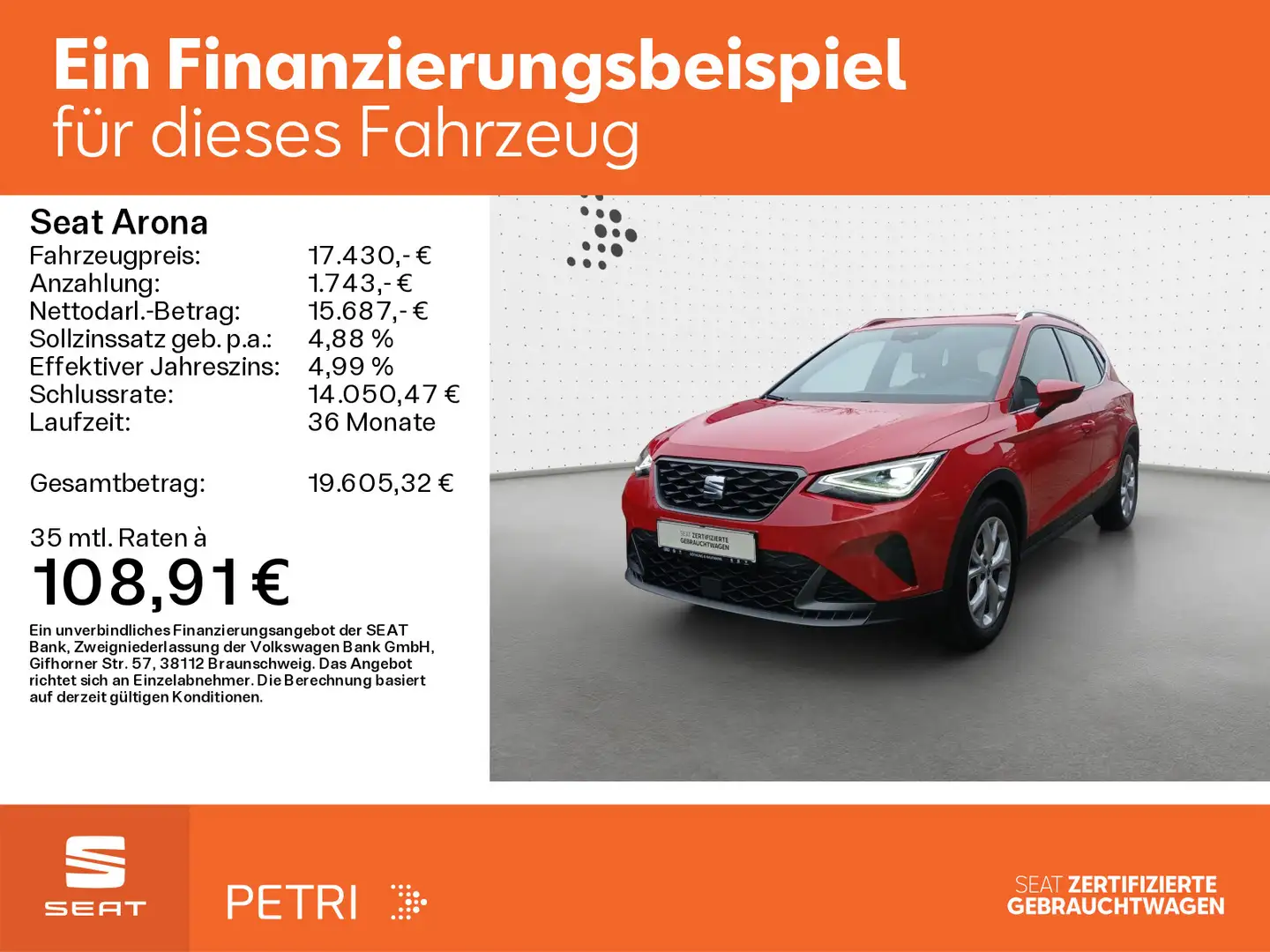 SEAT Arona FR 1.0 TSI*NAVI*Full-LED*Climatronic*PDC*A Rot - 2