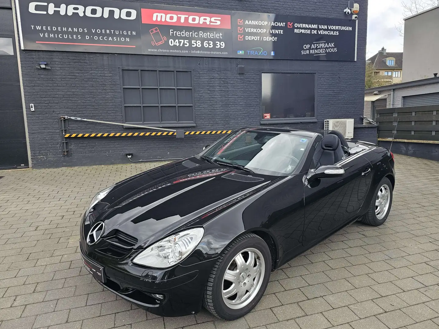 Mercedes-Benz SLK 200 Xénon B-Auto Gps Airscarf Pdc Cuir Garantie Noir - 1