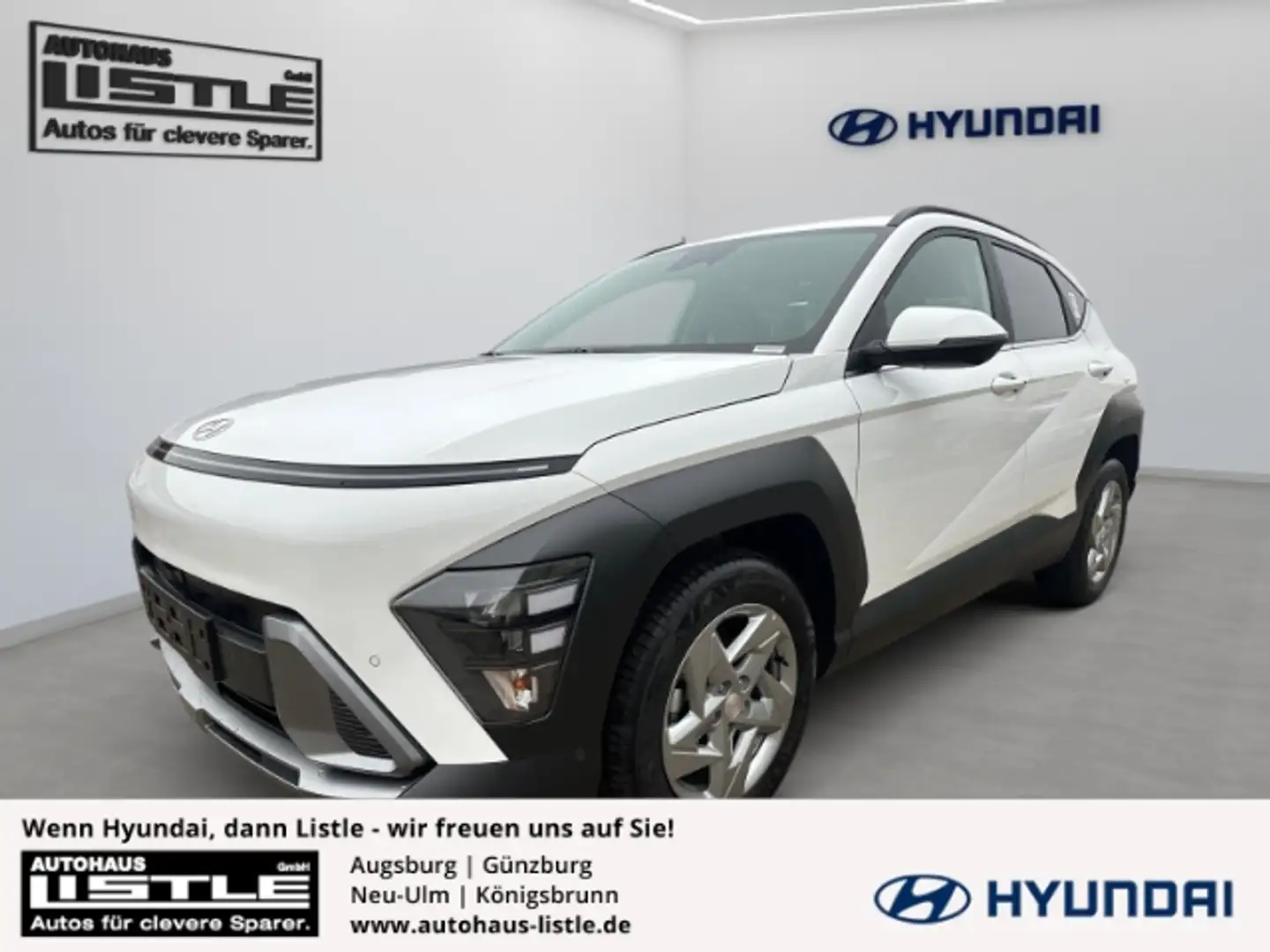 Hyundai KONA MY25 1.6 Trend DCT elektrische Heckklappe Lagerfah Weiß - 1