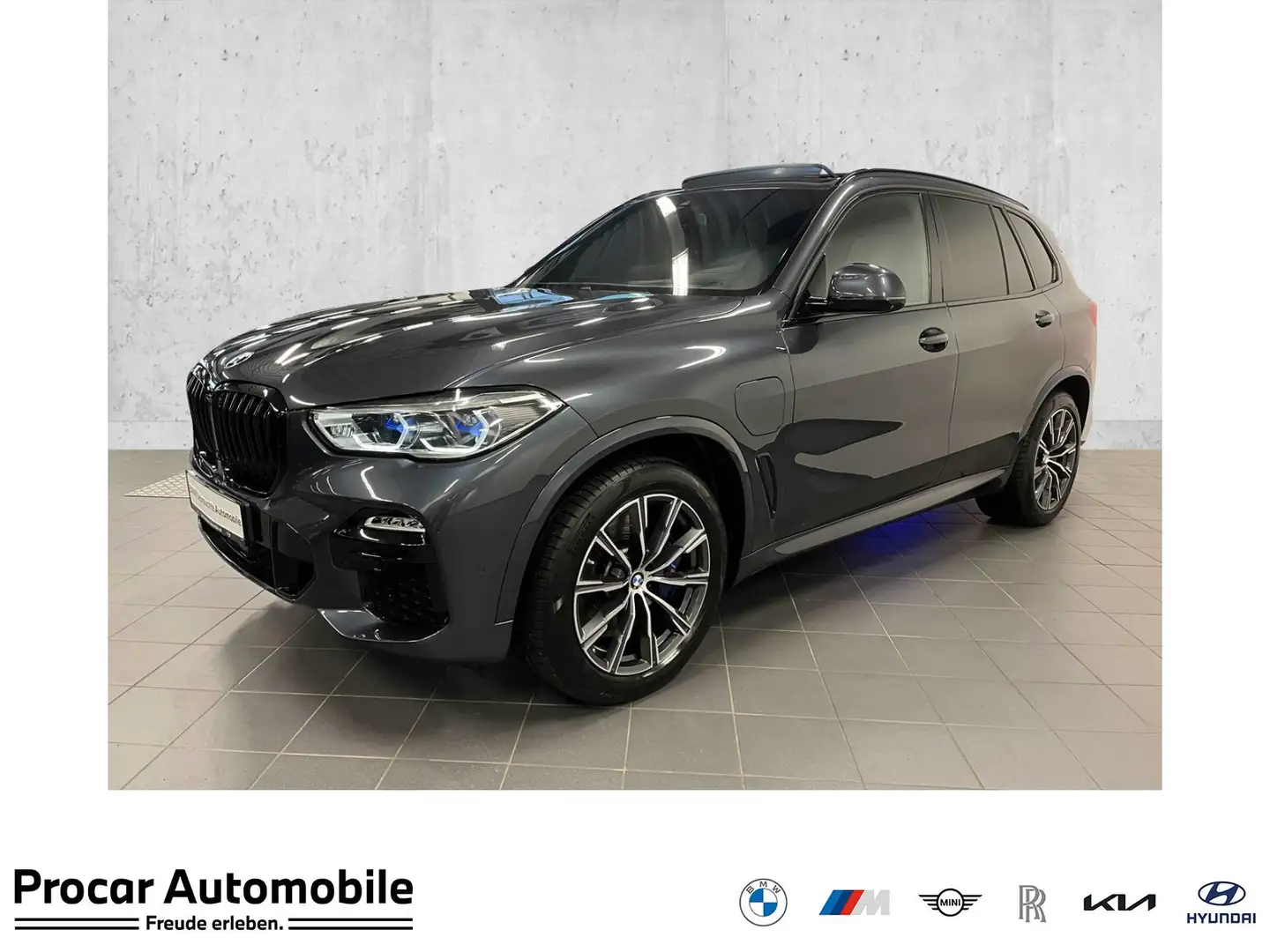 BMW X5 xDrive45e M Sport HUD PANO AHK 360°KAM RFK Gris - 1