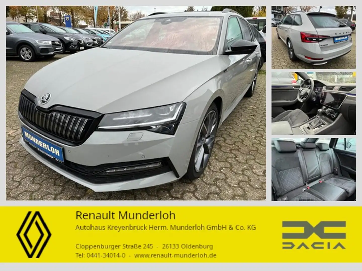 Skoda Superb Sportline iV Grijs - 1