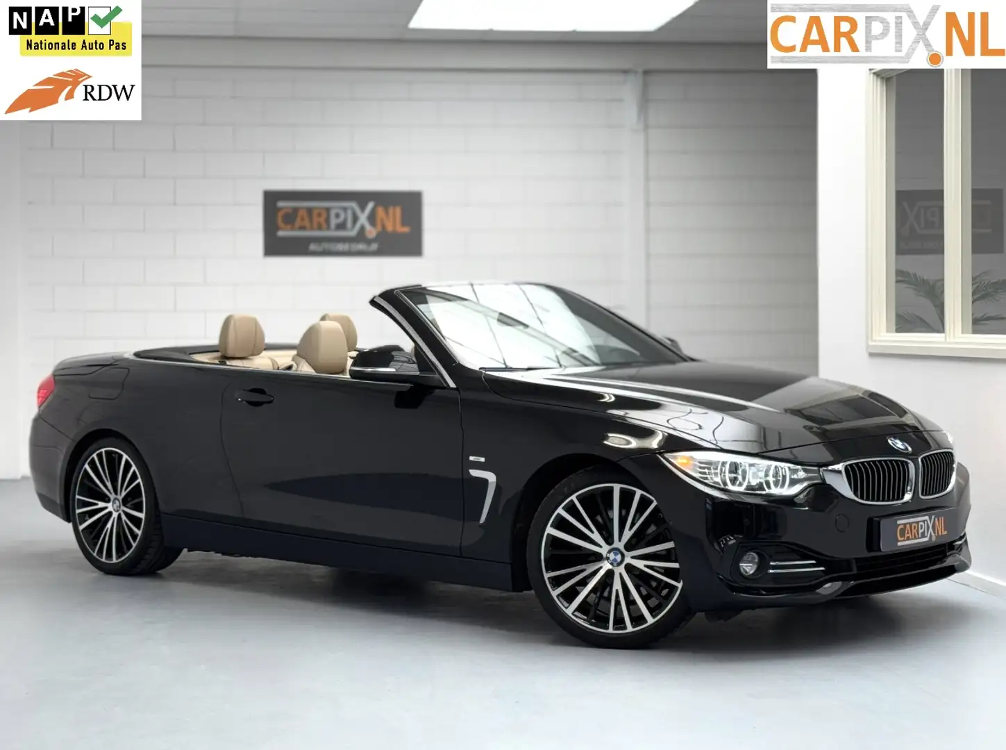 BMW 428 4-serie Cabrio 428i 245pk, Luxury, Hardtop, NL-aut Zwart - 1