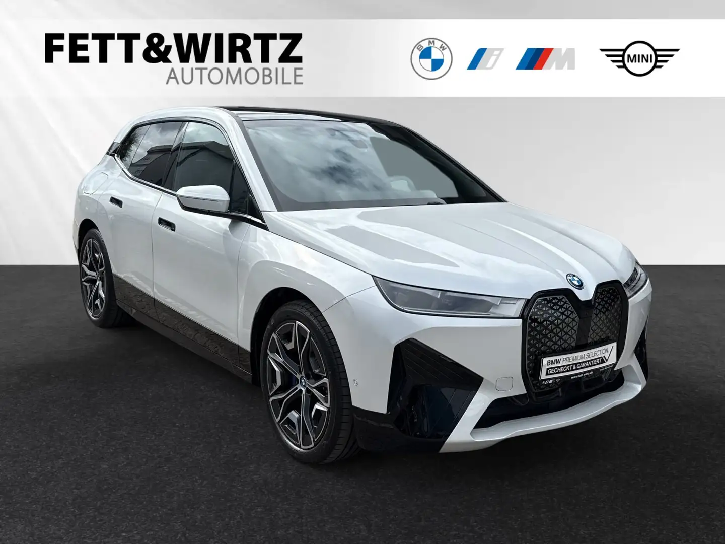 BMW iX xDrive40 AHK|PanoSkyLounge|HarmanKardon Weiß - 1