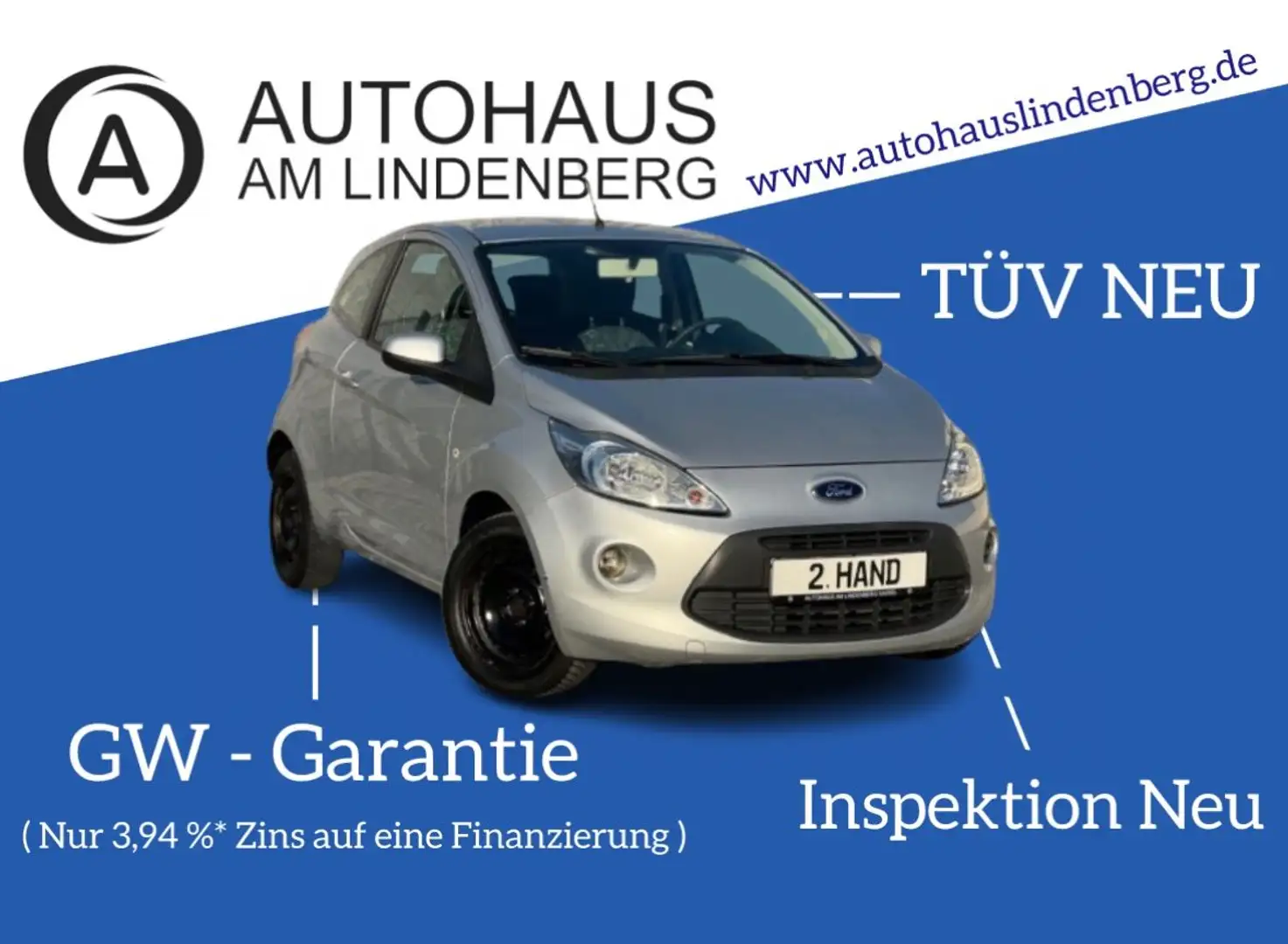 Ford Ka/Ka+ Cool & Sound Edition*107.000KM*2.HAND*SHZ Silber - 1