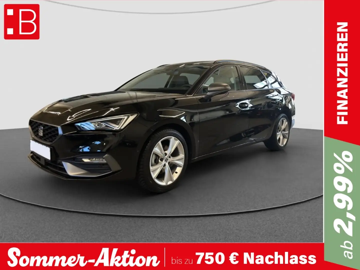 SEAT Leon SP 1.5 eTSI DSG FR AB 199EUR NAVI KAMERA SHZ Schwarz - 1