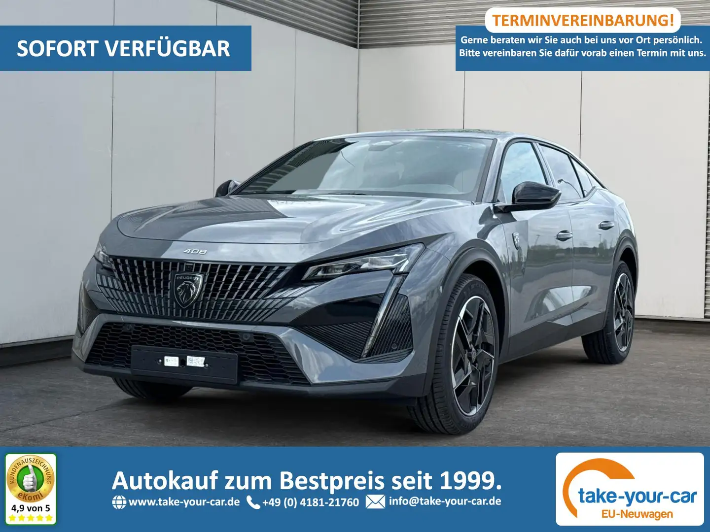 Peugeot 408 GT 360° KAMERA+PDC+NAVI+MATRIX LED+19 LM 1.2 Pu... Gris - 1