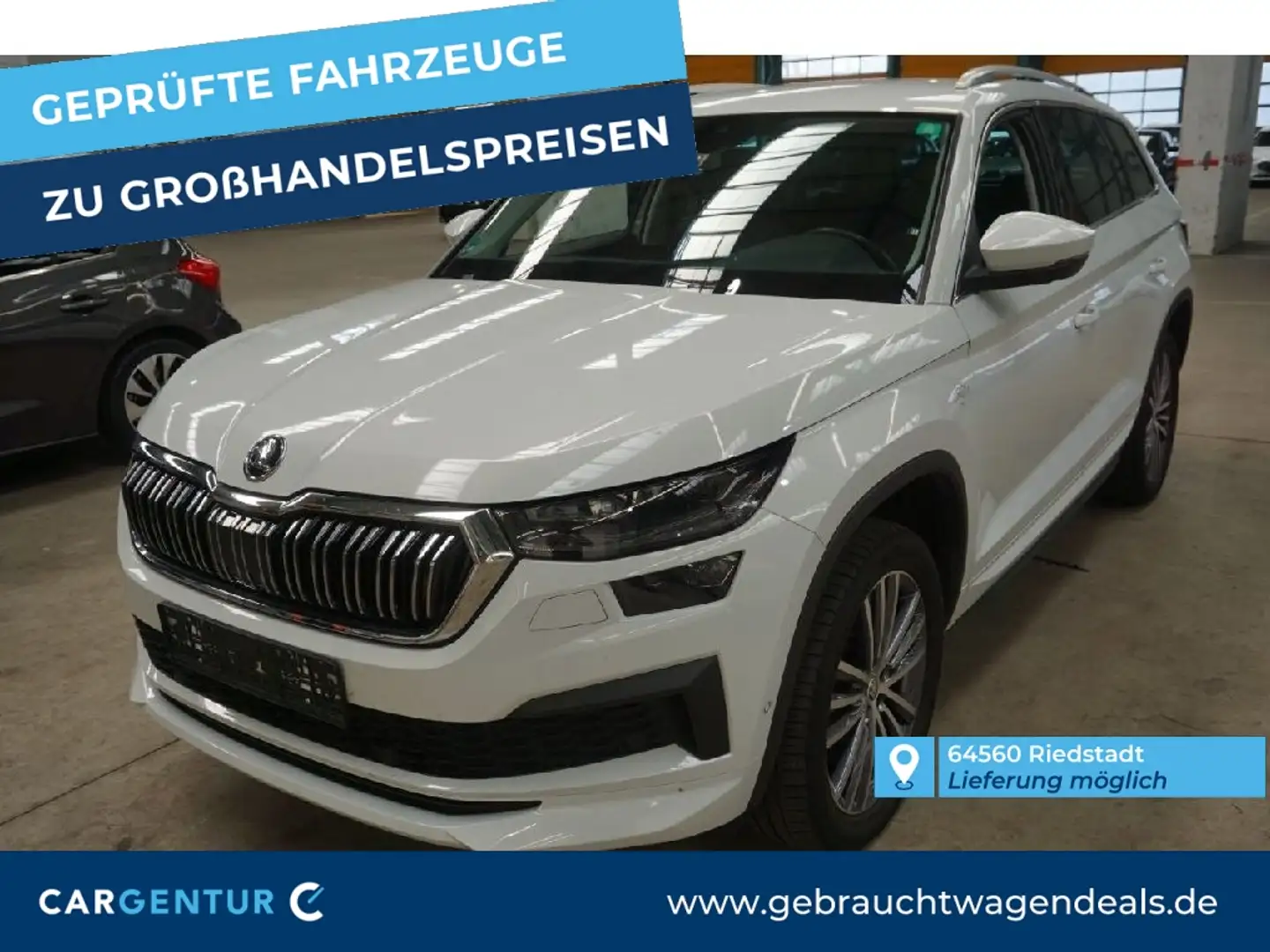 Skoda Kodiaq 2.0 TDI L&K 4x4 Virtual 360° AHK StHz ACC Key Белый - 1