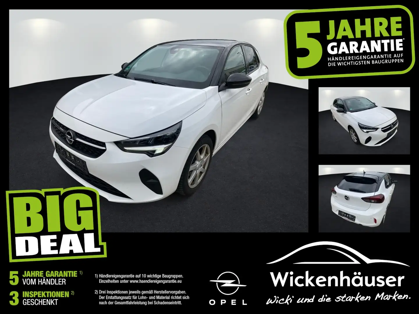 Opel Corsa F 1.2 Edition SpurH Blanc - 1