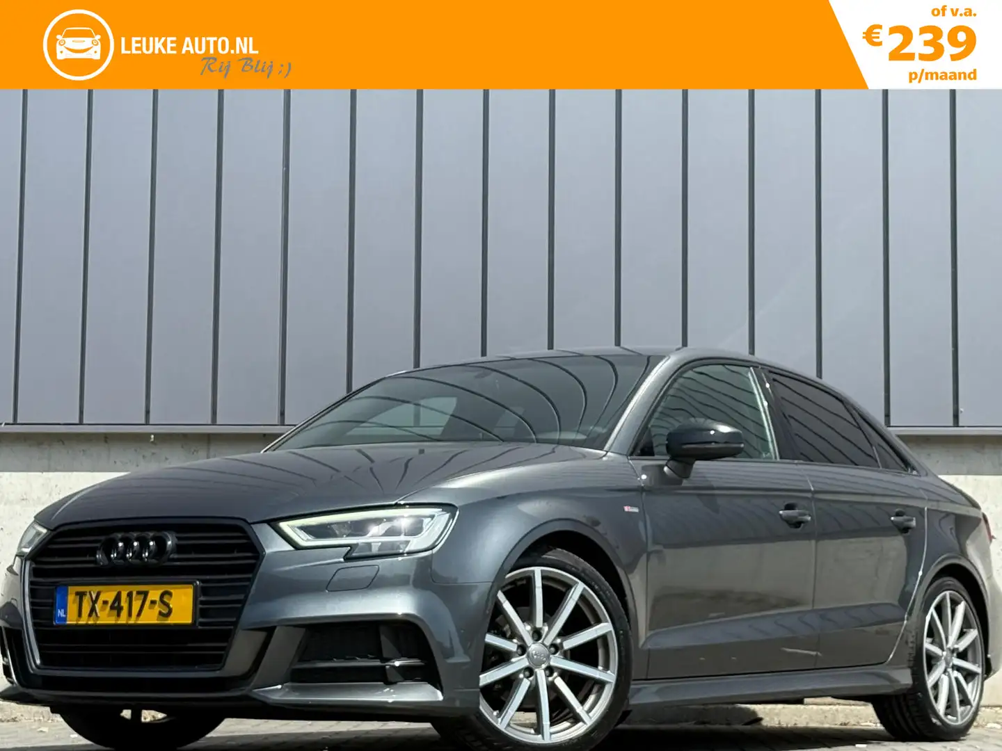 Audi A3 Limousine 1.5 TFSI 150PK Automaat 3X S-Line Leer L Grijs - 1