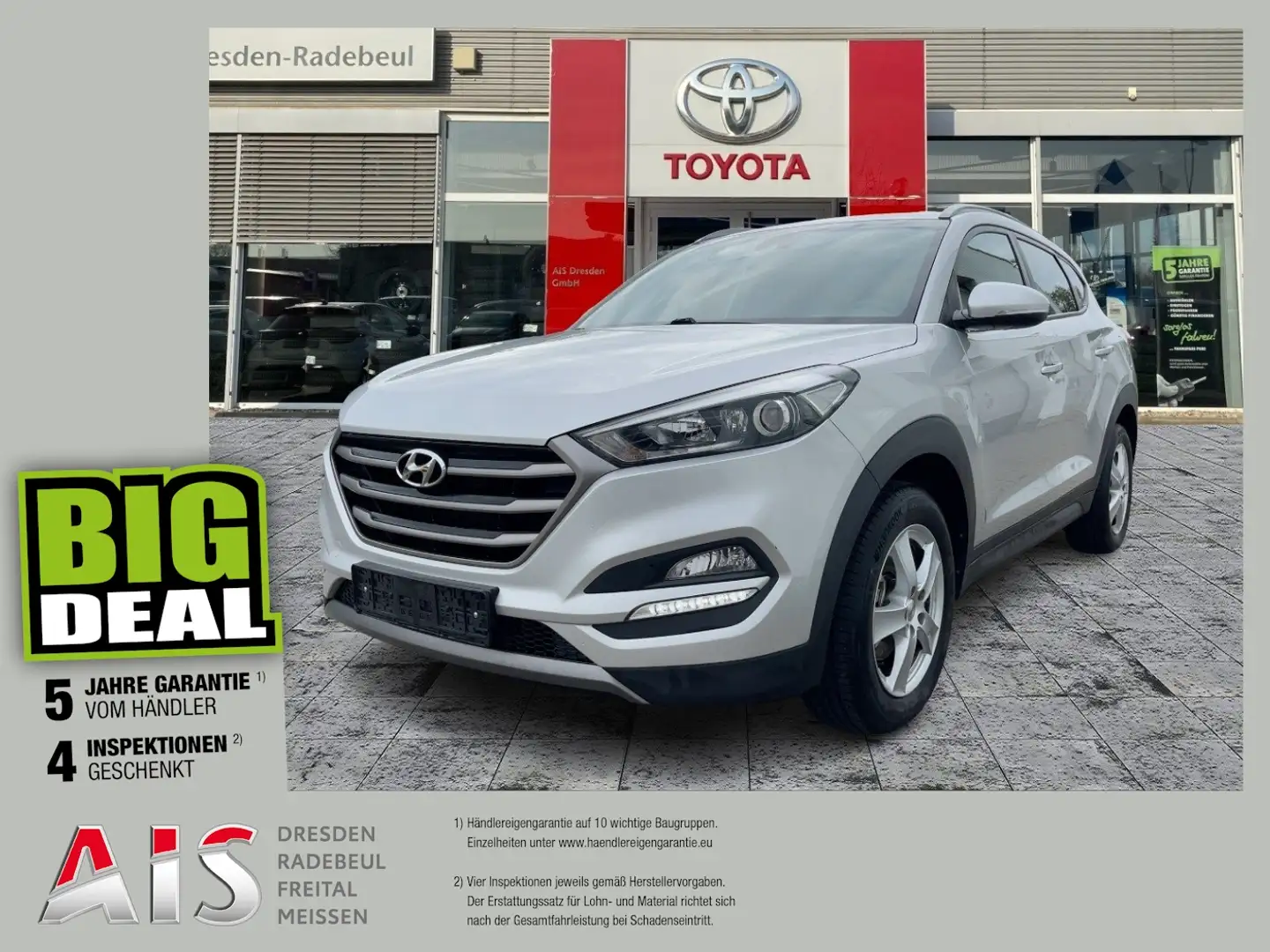 Hyundai TUCSON 1.6 Intro Edition Navi*KAM*Totwinkel*SHZ Silber - 1