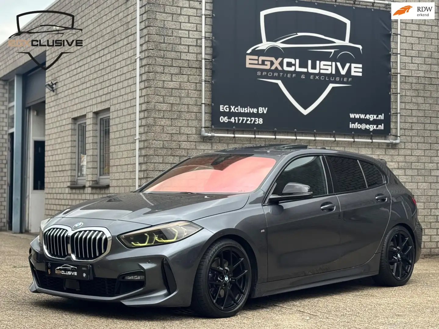 BMW 118 1-serie 118i High Executive M Pakket Pano/360Cam/B Gris - 1
