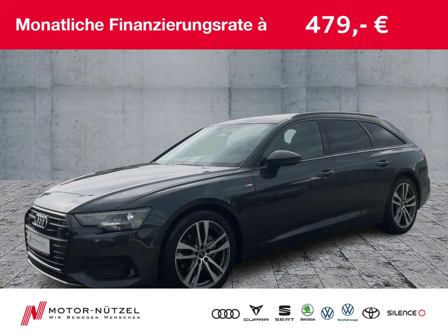 Audi A6 40 TDI QU S-TR S-LINE LED+NAVI+DVD+PANO Grau - 1