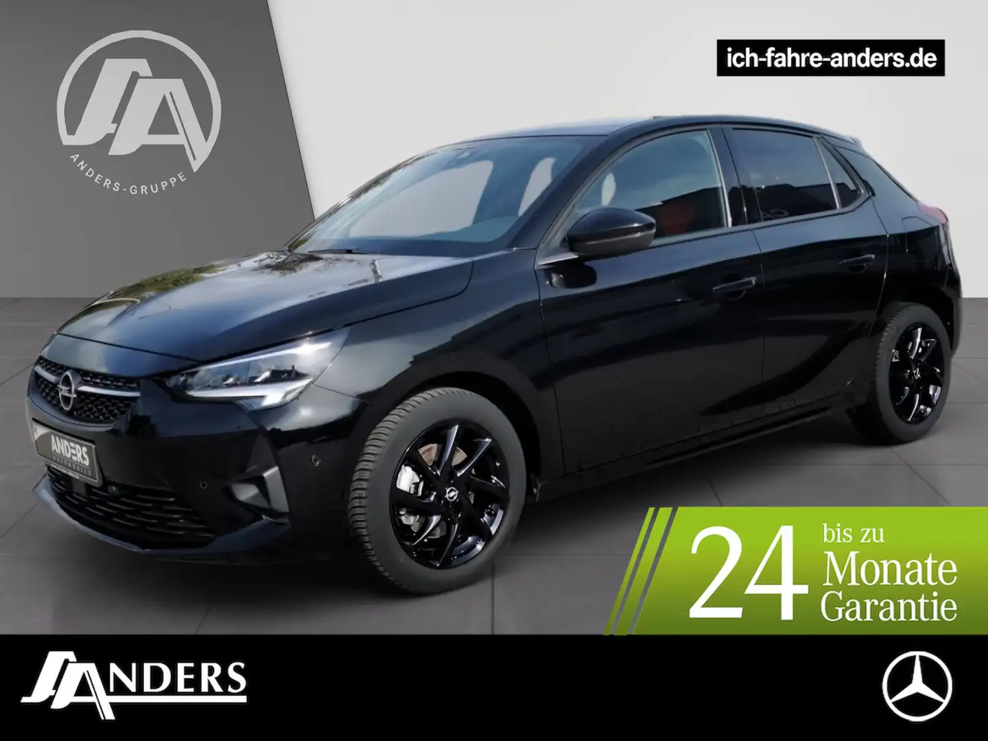 Opel Corsa GS 1.2 Turbo SHZ+Pano+LED+PDC+Totwinkel+ Zwart - 1