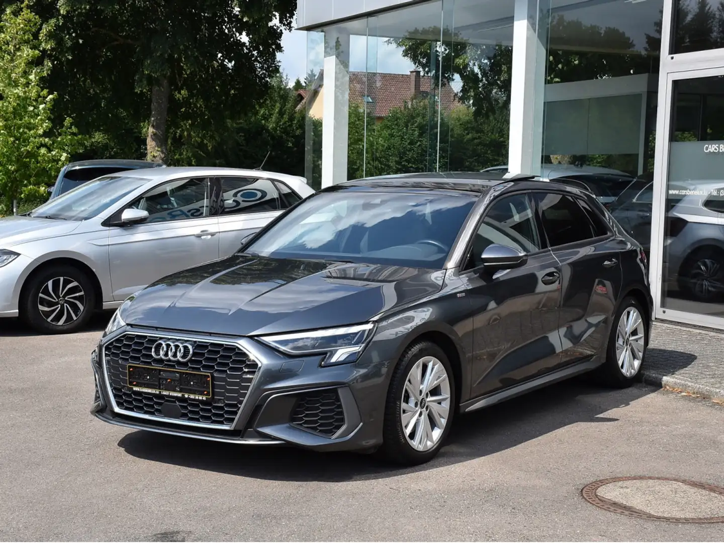 Audi A3 Sportback 35 TFSI S-Line TO CUIR GPS LANE PARK CAM Gris - 2