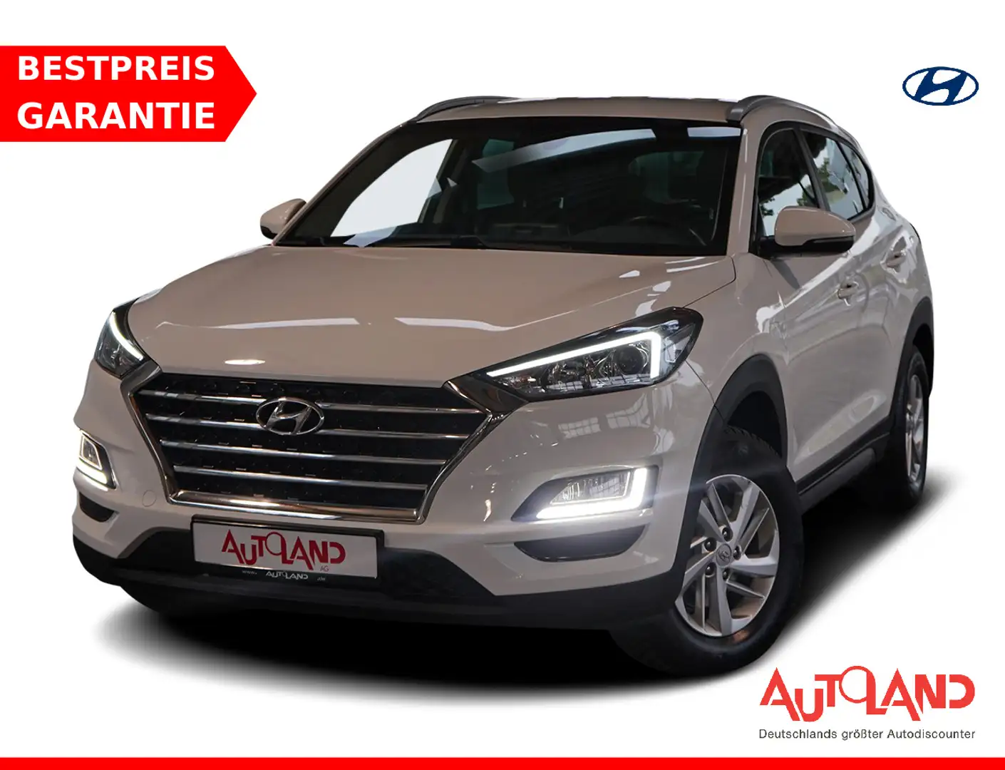 Hyundai TUCSON 2.0 AWD Fernlichtassistent Navi AHK 360° Weiß - 1