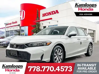 White 2026 Honda Civic Sedan Front-Wheel Drive Automatic