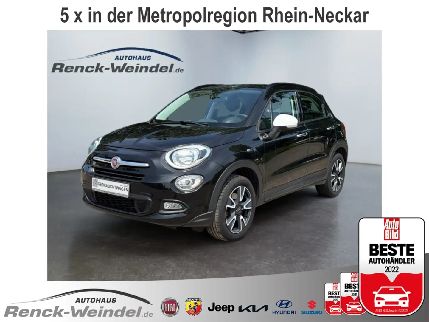 Fiat 500X Pop Star 1.6 E-torQ Temp Tel.-Vorb. PDC Berganfahr Schwarz - 1