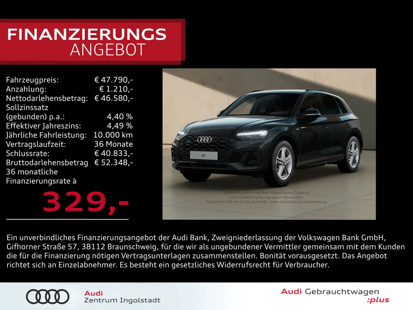 Audi Q5 45 TFSI qu S line MATRIX AHK ACC virtual Kam. Schwarz - 1