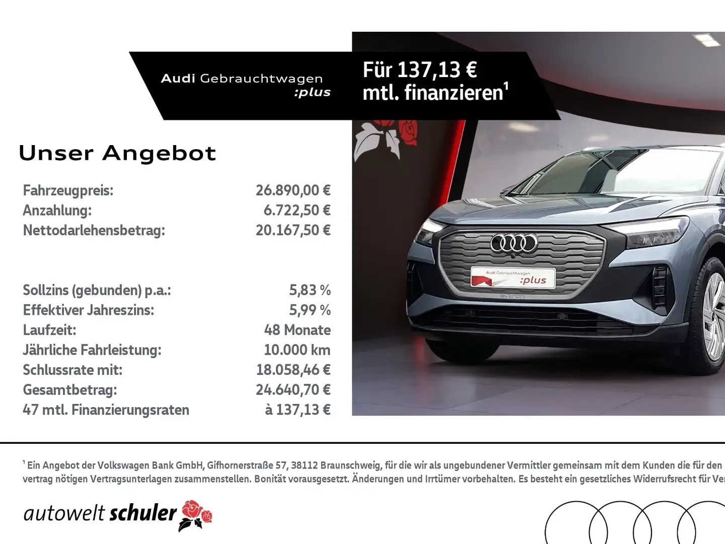 Audi Q4 e-tron 40 Navi SHZ APS GRA Bleu - 1