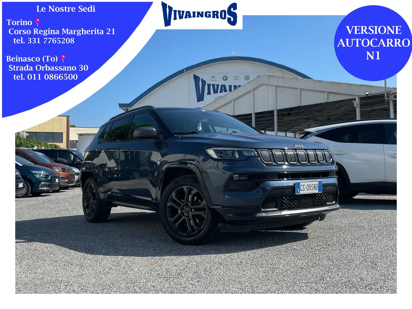 Jeep Compass 1.6 Mjt 80° Anniversario 130CV - AUTOCARRO N1 Blauw - 1
