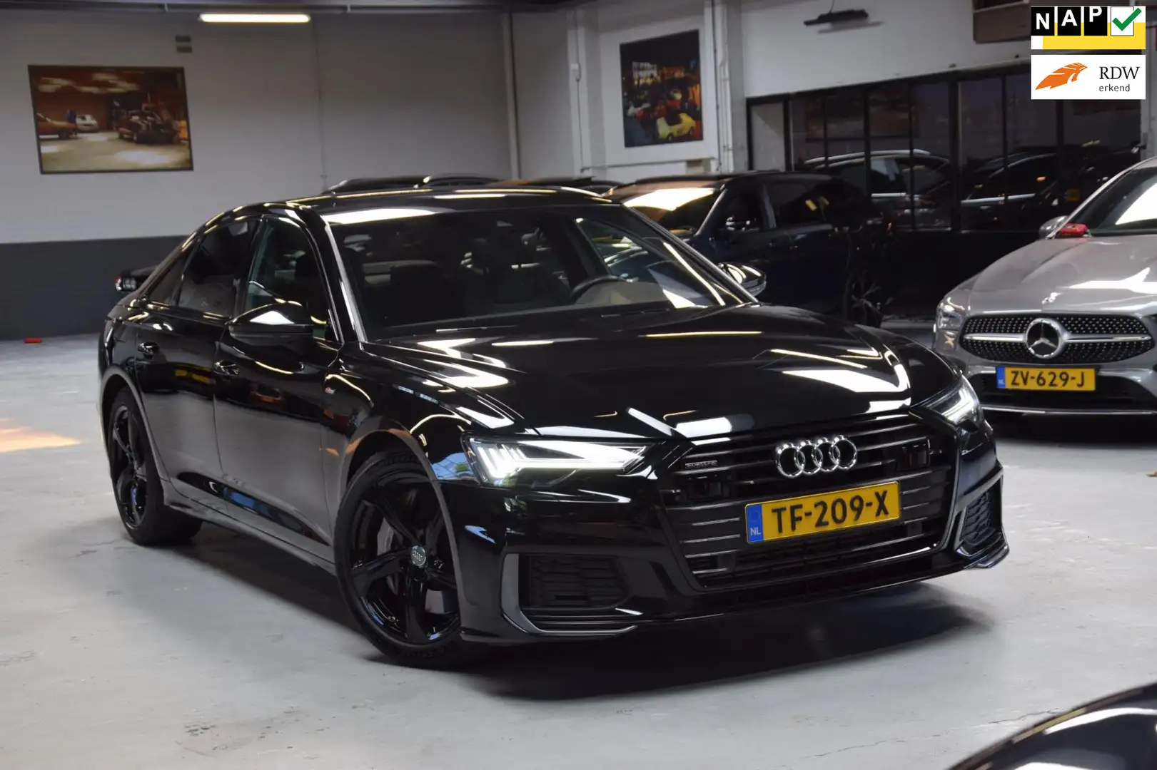 Audi A6 Limousine 3.0 V6 55 TFSI Quattro *2xS-Line* Navi|L Zwart - 1