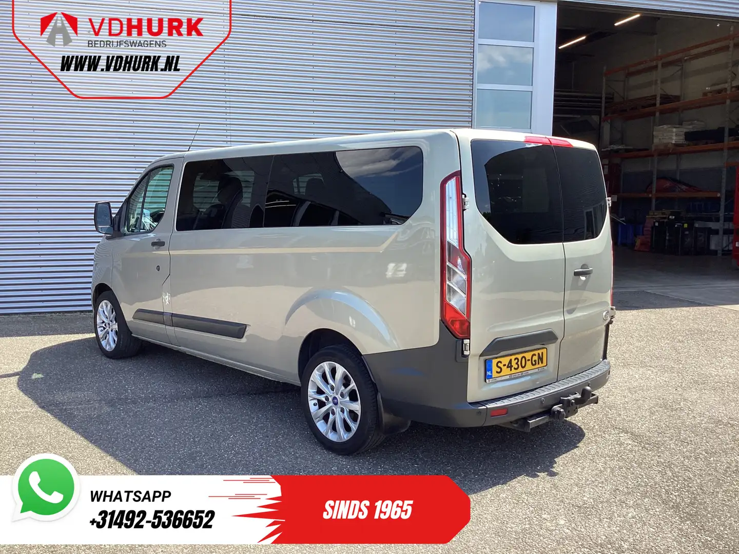 Ford Transit Custom Tourneo 2.0 TDCI 130 pk L2 EXPORT ONLY EUR6 9 Pers Grau - 2