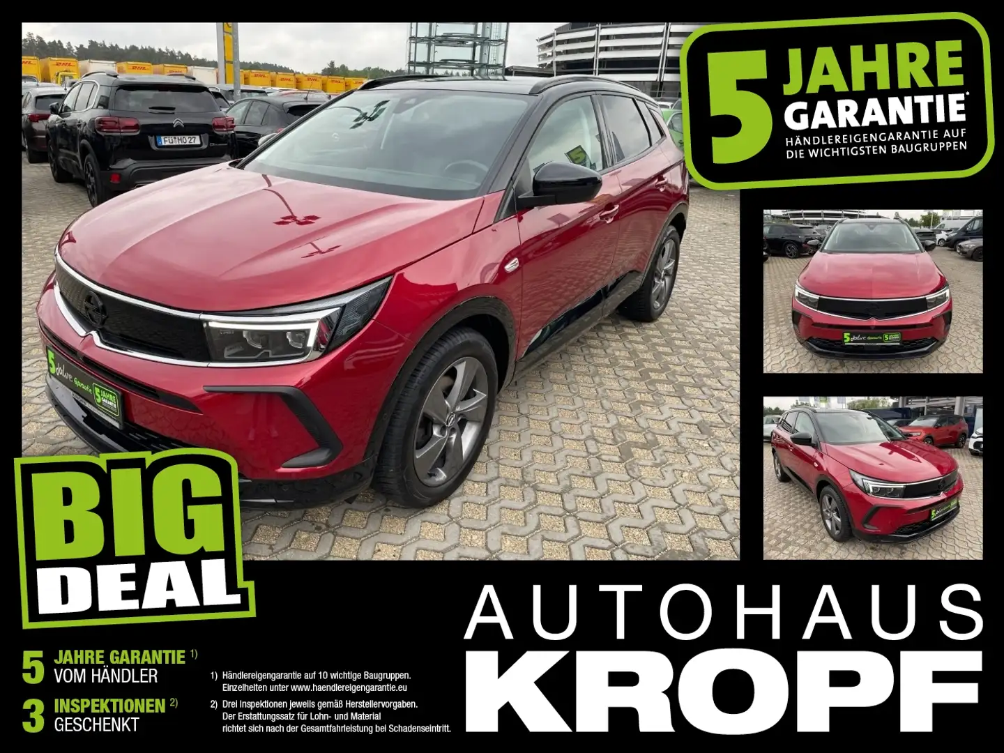 Opel Grandland 1.2 Turbo GS Line Navi2xKlima+ab2,99% Roşu - 1