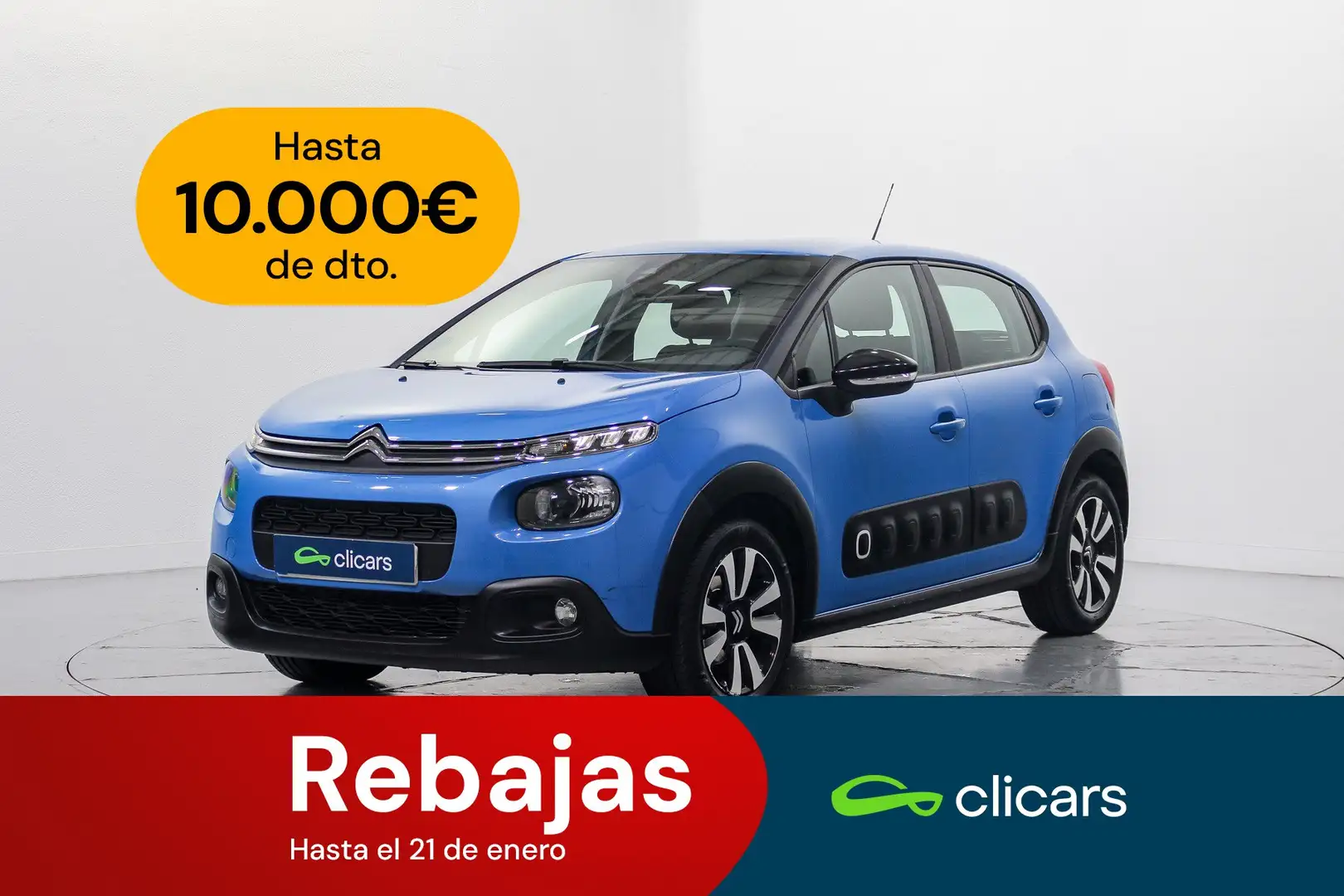 Citroen C3 1.2 PureTech S&S Feel EAT6 110 Bleu - 1