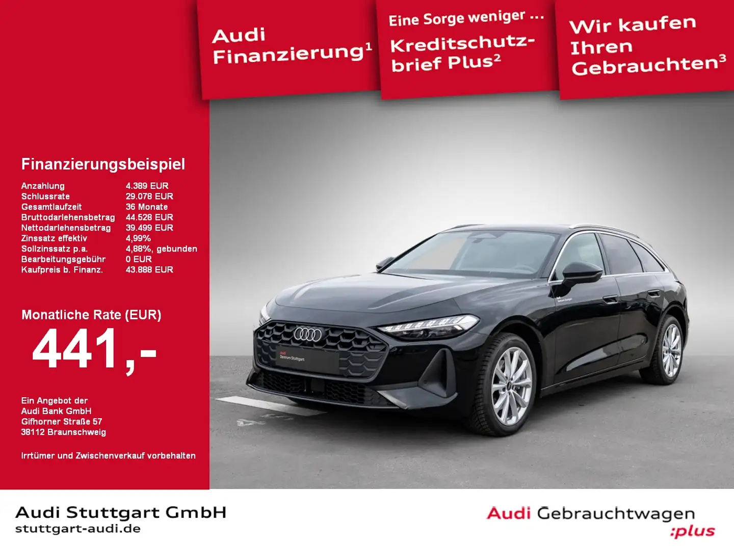 Audi A5 Avant TFSI 110 kW S tronic SHZ Navi LED PDC Noir - 1