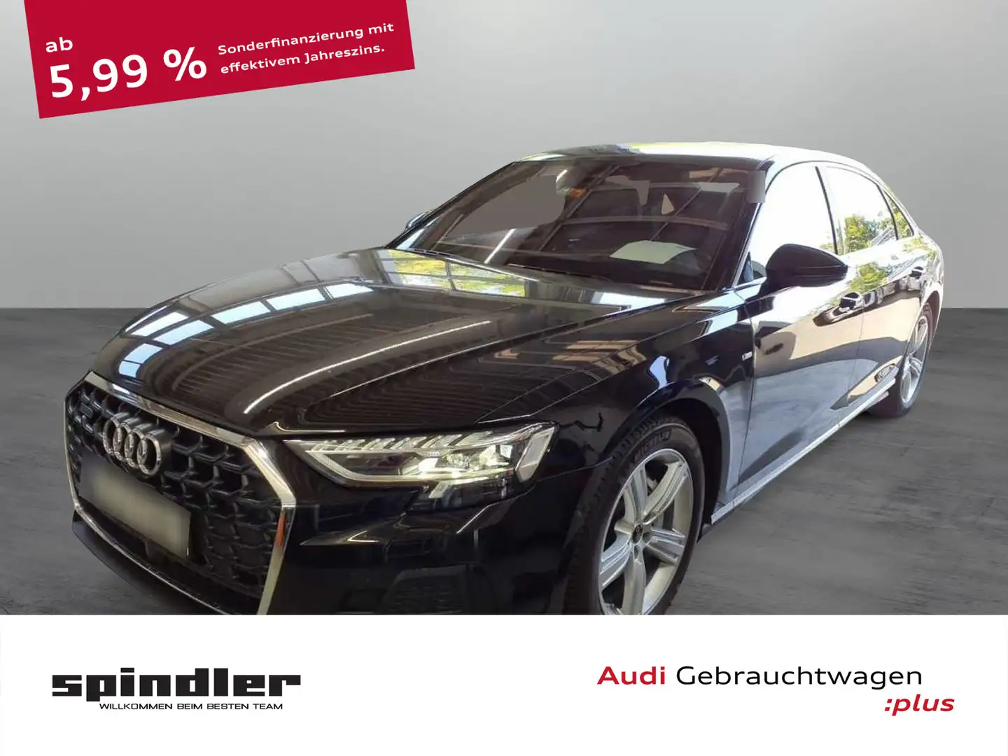 Audi A8 lang 50 TDI quattro / Pano, OLED, Air, B&O Schwarz - 1