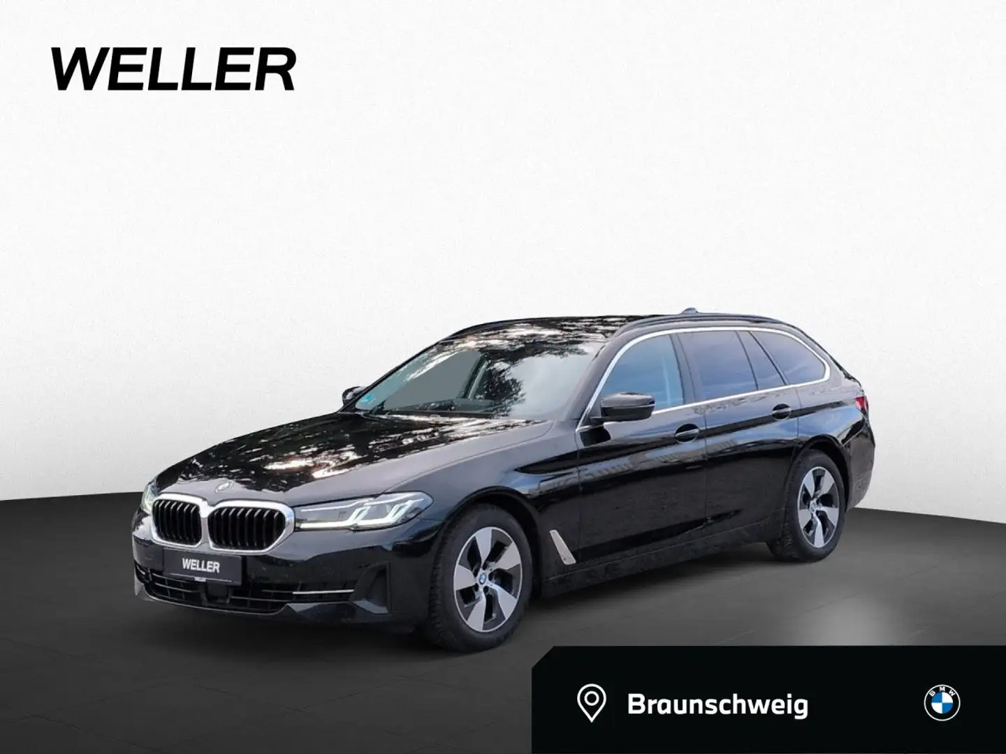 BMW 520 d Touring Laser,HUD,Leder,LivePro,Stop+Go,Kam Schwarz - 1