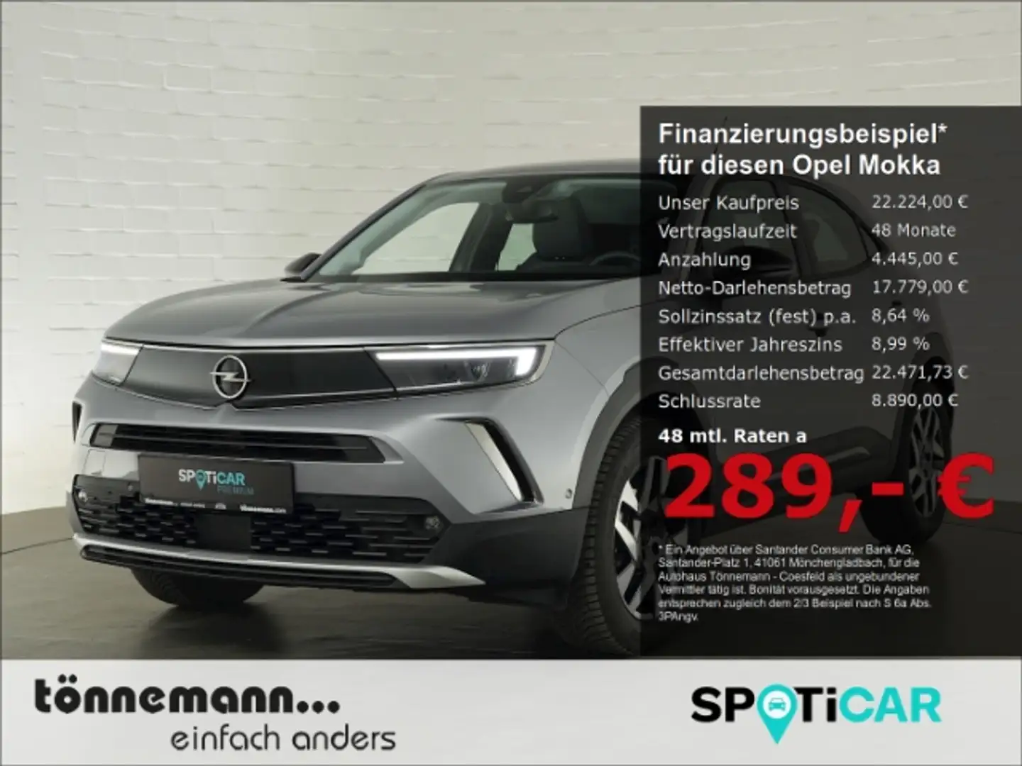 Opel Mokka B ELEGANCE AT+LED+NAVI+RÜCKFAHRKAMERA+SITZ-/LENKRA Grau - 1