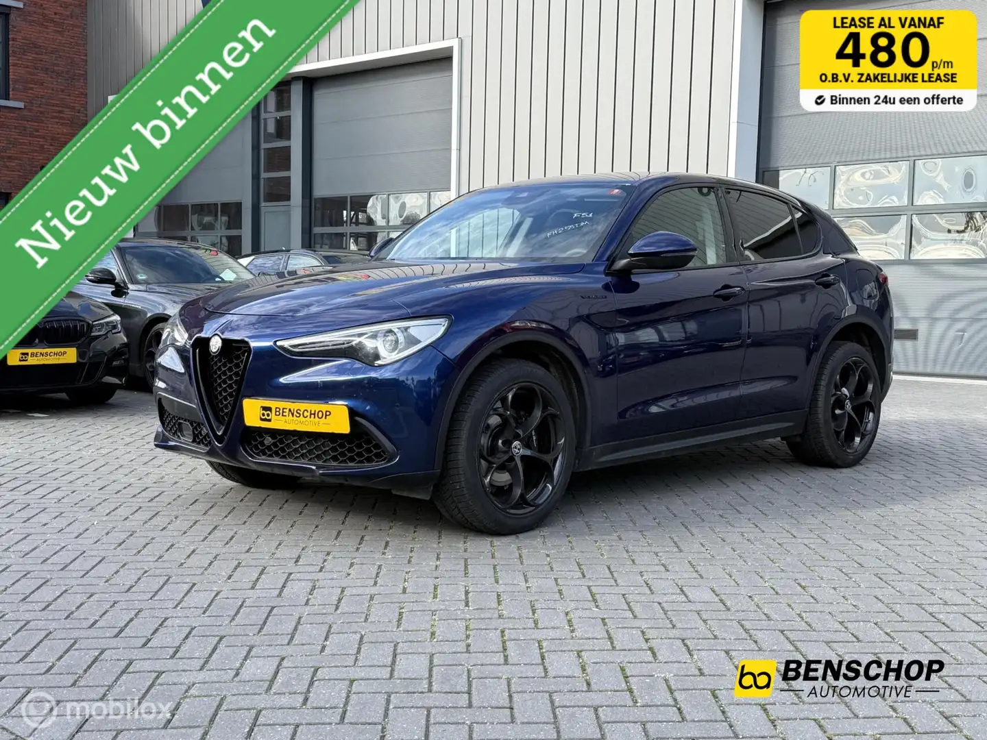 Alfa Romeo Stelvio 2.0 T AWD Super Sportstoelen Leer Navi Camera 20 i Blauw - 1