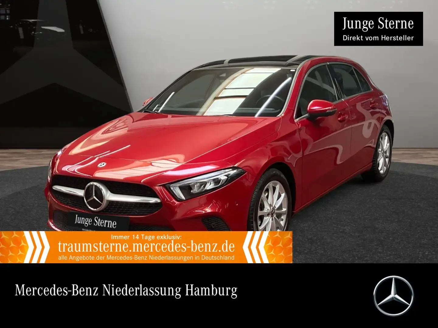 Mercedes-Benz A 200 PROGRESSIVE+PANO+360°+LED+FAHRASS+BURMESTER Rot - 1