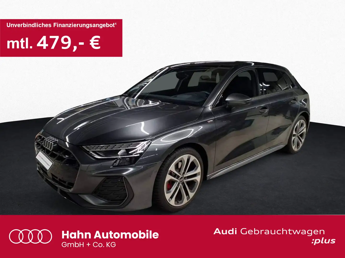 Audi A3 35 TFSI S line Navi AHK LED HuD Grau - 1