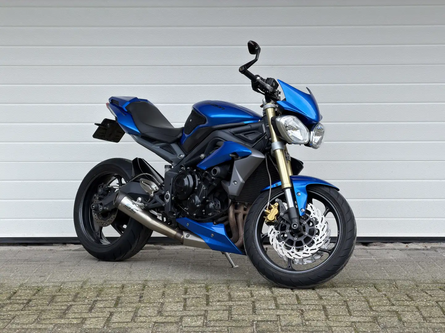 Triumph Street Triple 675 ABS 25kW kenteken Blauw - 1