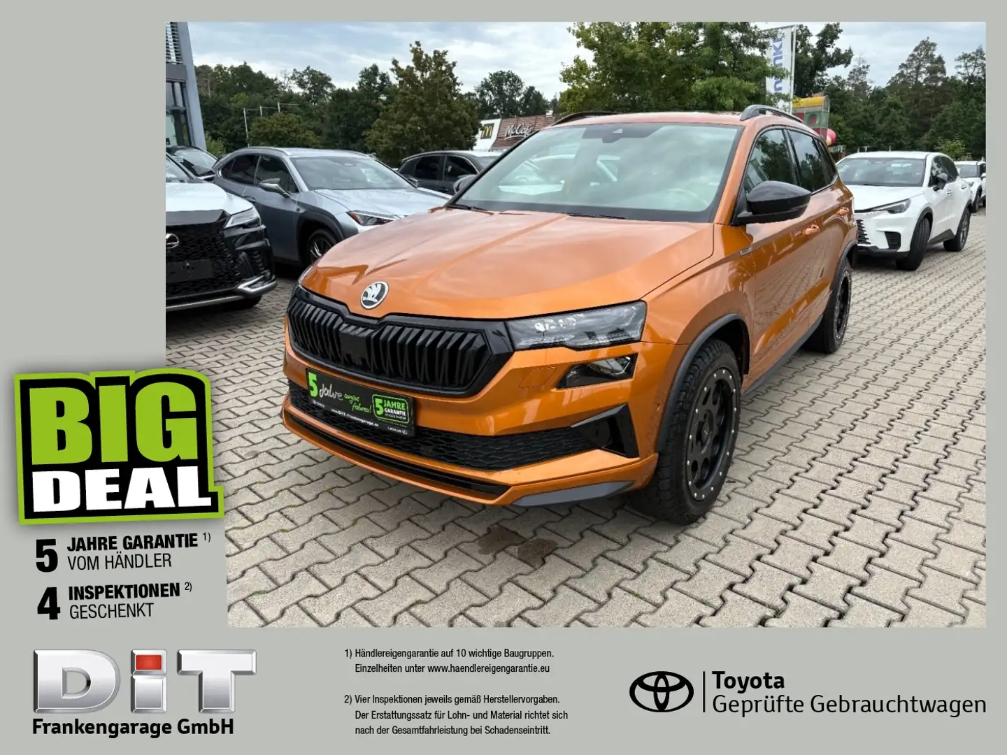 Skoda Karoq 2.0 TDI Sportline 4x4 AHK, LED, Schiebedach Orange - 1