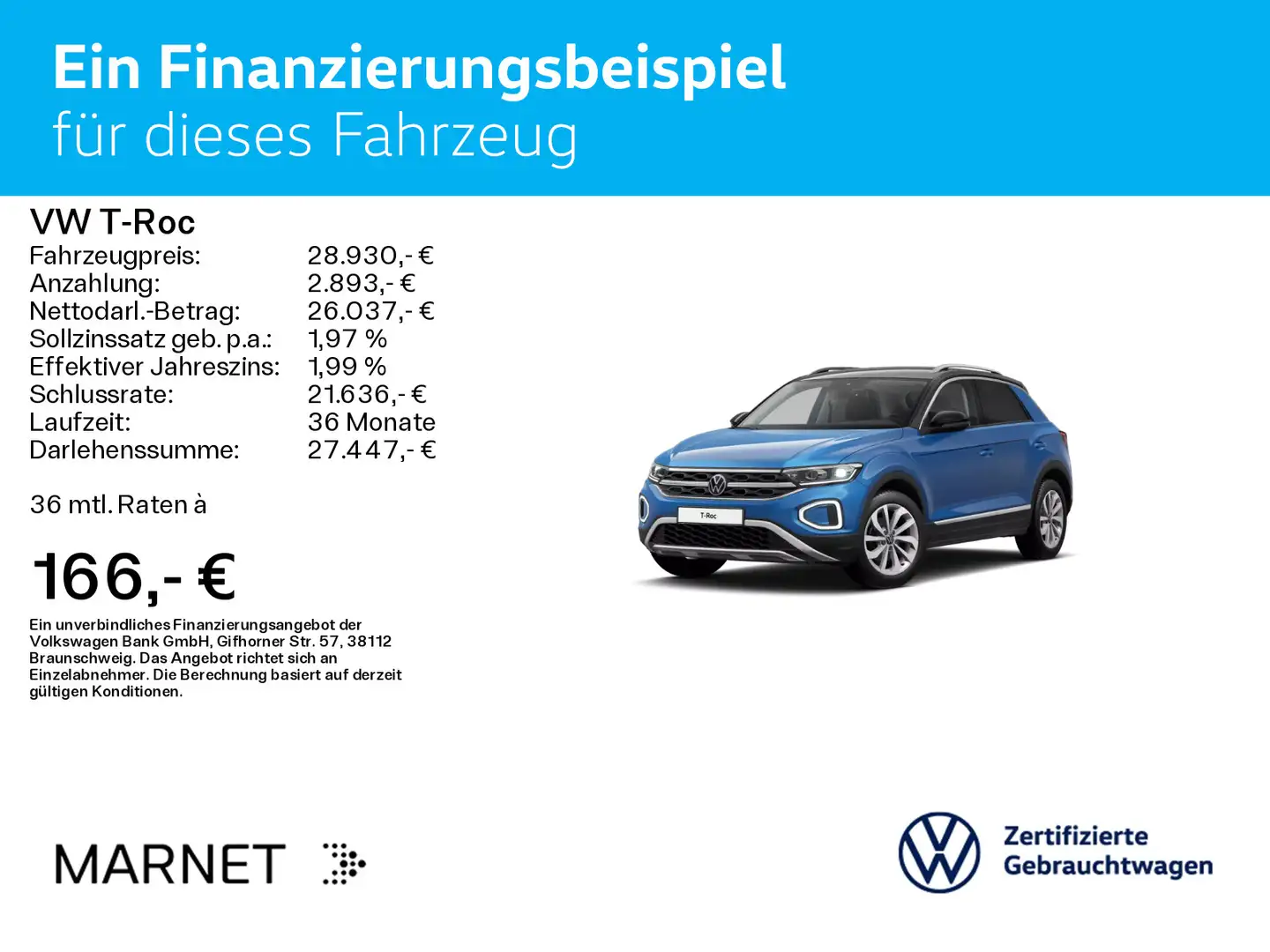 Volkswagen T-Roc 1.5 TSI DSG STYLE*NAVI*LED*KAMERA*ASG*ALLW Bleu - 2